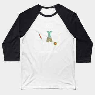 Funny Womens Archery Design Baseball T-Shirt